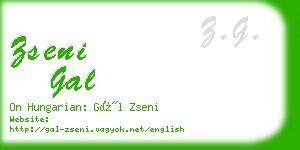 zseni gal business card